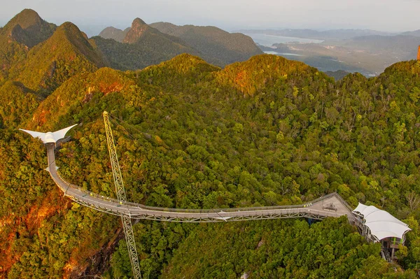 Híres Sky Bridge Malajzia Egyik Szimbóluma Langkawi Szigetén — Stock Fotó