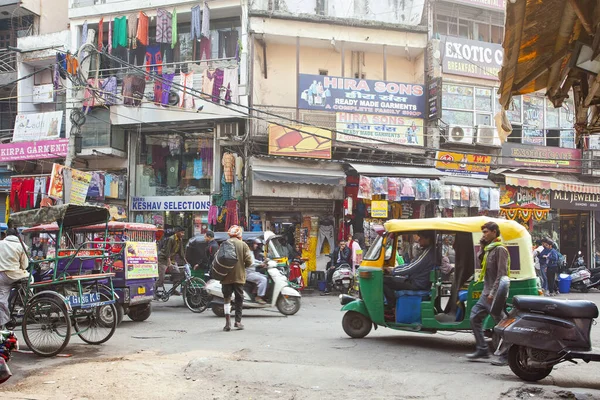 New Delhi India November 2019 Uitzicht Toeristische Hub Main Bazaar — Stockfoto