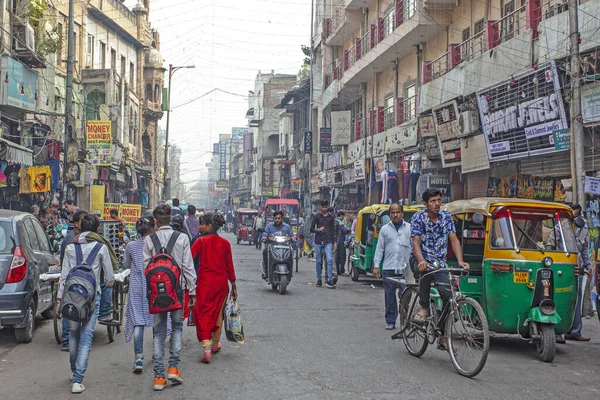 New Delhi India Nobember 2019 View Tourist Hub Main Bazaar — Stock Photo, Image