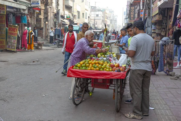 Neu Delhi Indien November 2019 Ein Blick Auf Den Hauptbasar — Stockfoto