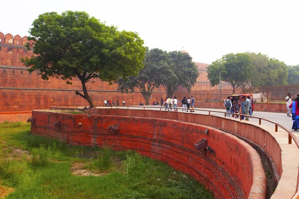 Vechi Delhi Noiembrie 2019 Fortele Roșii Acest Fort Din Gresie — Fotografie, imagine de stoc