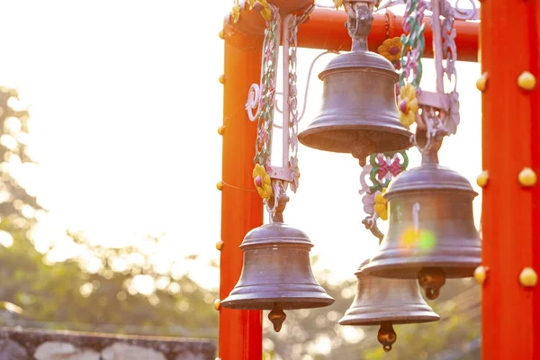 Sinos Templo Shiva Bhootnath Rishikesh Índia — Fotografia de Stock