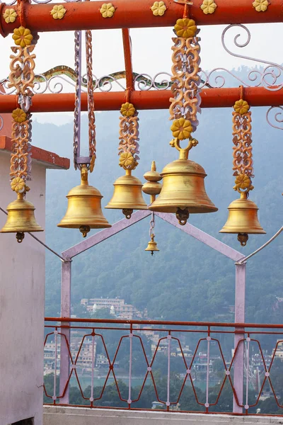 Campane Nel Tempio Shiva Bhootnath Rishikesh India — Foto Stock