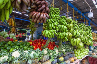 Hindistan, Kerala 'da çeşitli muz ve sebzeler vardı. 