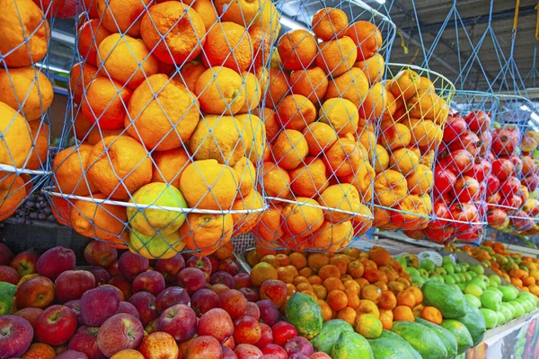 Assortiment Fruits Frais Sur Marché Sud Indien — Photo