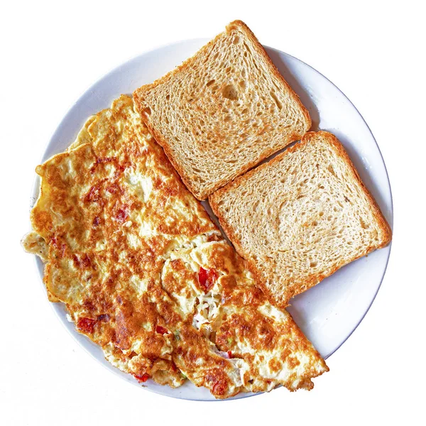 Verse Tomatenkaas Omlette Voor Ontbijt — Stockfoto