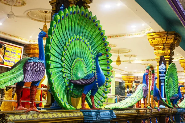 Gombak Selangor January 2020 Beautiful Stunningly Colorful Peacock Statues Batu — Stock Photo, Image