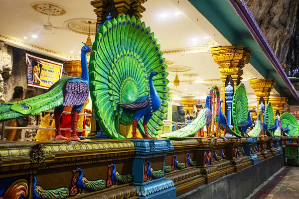 Gombak Selangor Januari 2020 Prachtige Verbluffend Kleurrijke Pauwenbeelden Batu Caves — Stockfoto