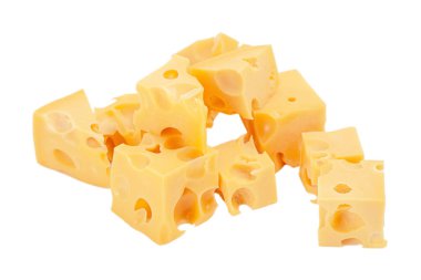 Beyazda delikleri olan sarı peynir