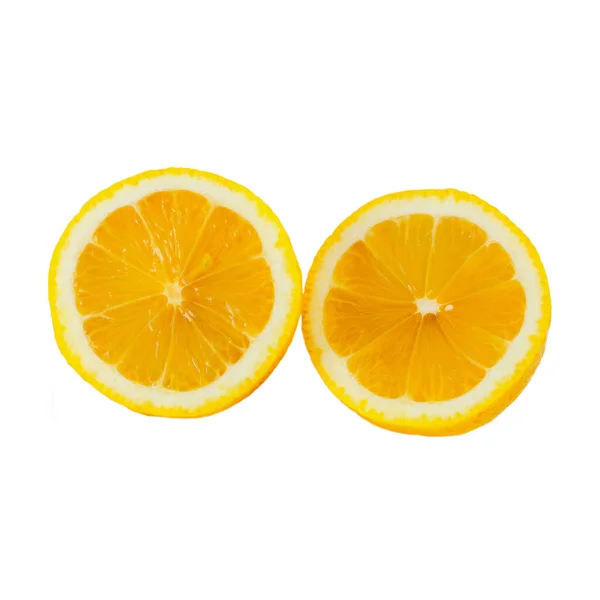 Gelbe Zitrone Isoliert Auf Weiß — Stockfoto