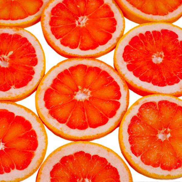 Szeletelt Friss Grapefruit Háttér — Stock Fotó