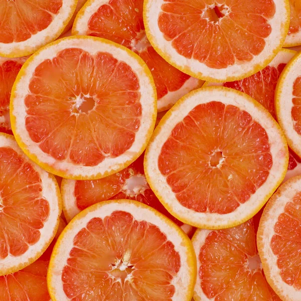 Frische Rote Saftige Swee Scheiben Geschnittene Grapefruit Zitrus Hintergrund — Stockfoto