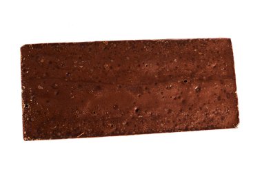 Beyaz arka planda tatlı, popüler, siyah çikolata.