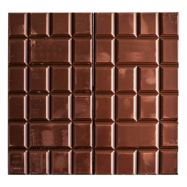 Édes Ízletes Tejcsokoládé Bár Elszigetelt Fehér Háttér — Stock Fotó