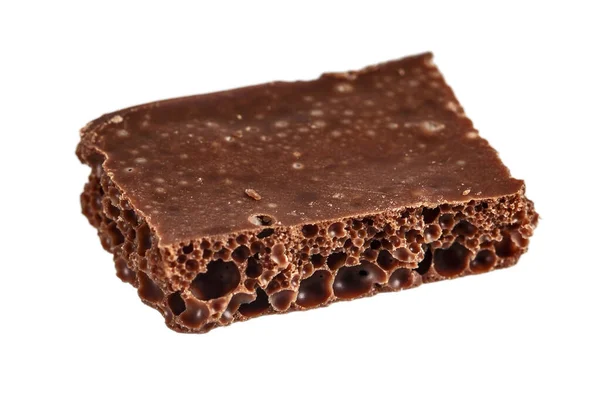 Popous Milch Schwarze Schokolade Isoliert Auf Weiß — Stockfoto