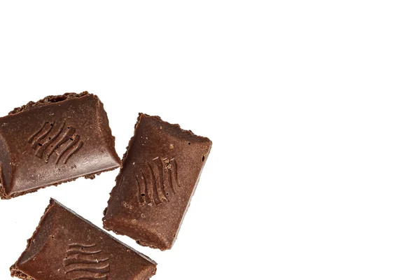 Chocolate Preto Leite Papoula Isolado Branco — Fotografia de Stock