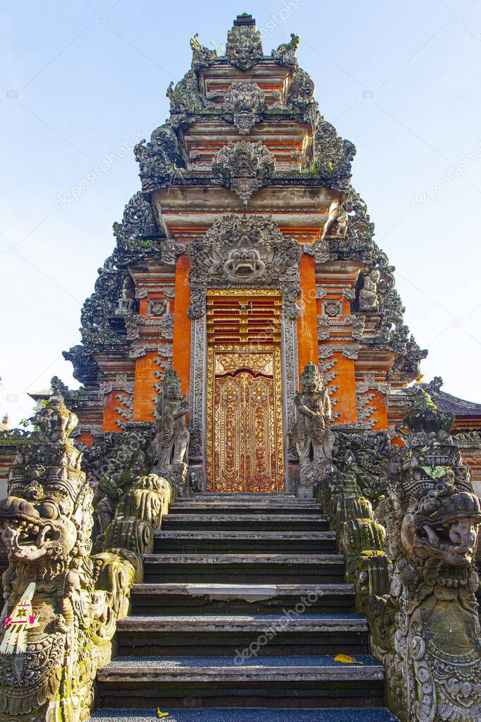 Beautiful Saraswati Temple at early morning in Ubud; Indonesia