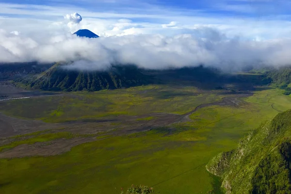 Top View Bromo Volcano Eastern Java Indonesia — Stock Photo, Image