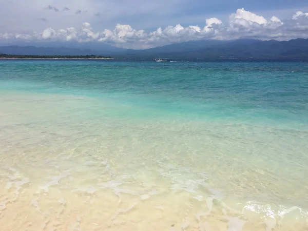 Fantastiskt Bali Sea Vatten Gili Meno Seacost — Stockfoto