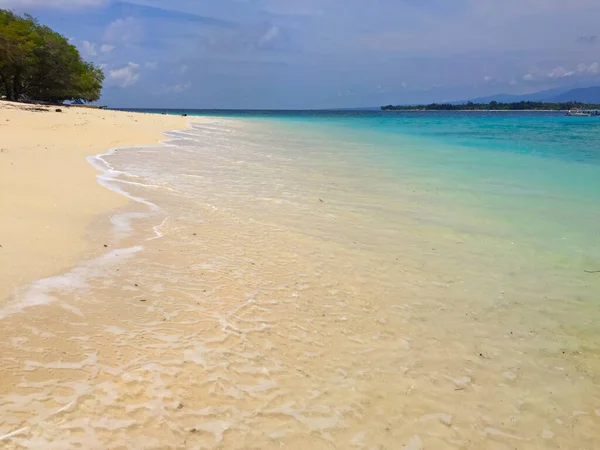 Increíble Agua Del Mar Bali Costa Isla Gili Meno —  Fotos de Stock