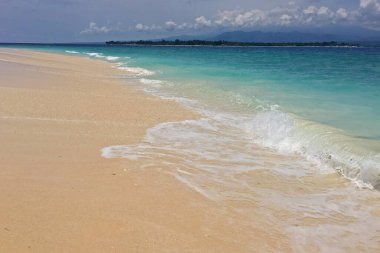 Gili Meno Adası 'ndaki inanılmaz Bali Denizi suyu
