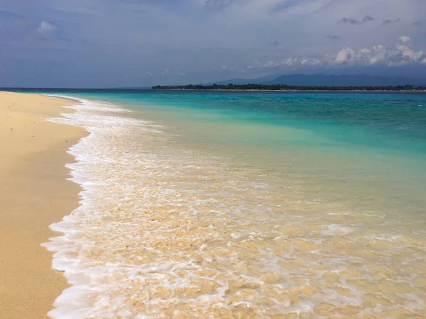 Increíble Agua Del Mar Bali Costa Isla Gili Meno — Foto de Stock