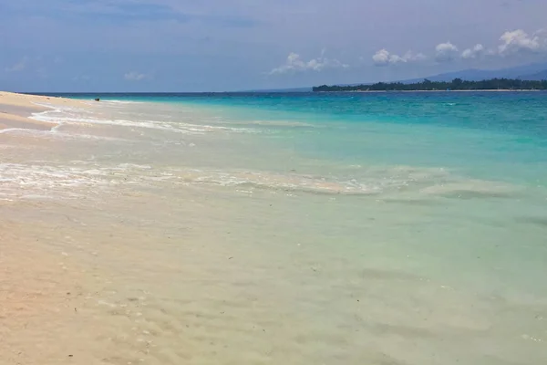 Increíble Agua Del Mar Bali Costa Isla Gili Meno — Foto de Stock