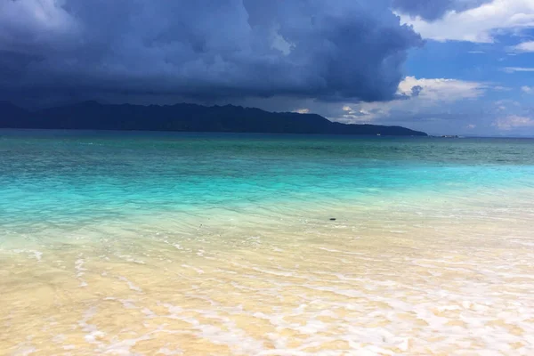 Increíble Agua Del Mar Bali Costa Isla Gili Meno —  Fotos de Stock