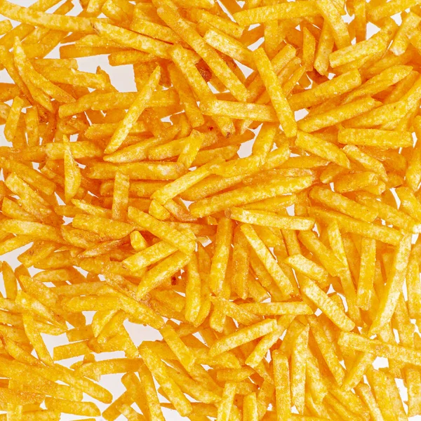 Patate Fritte Saporite Fresche Sfondo Piede Appetitoso — Foto Stock