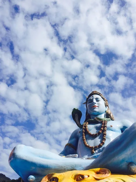 Belle Statue Shiva Divinité Hindoue Rishikesh — Photo