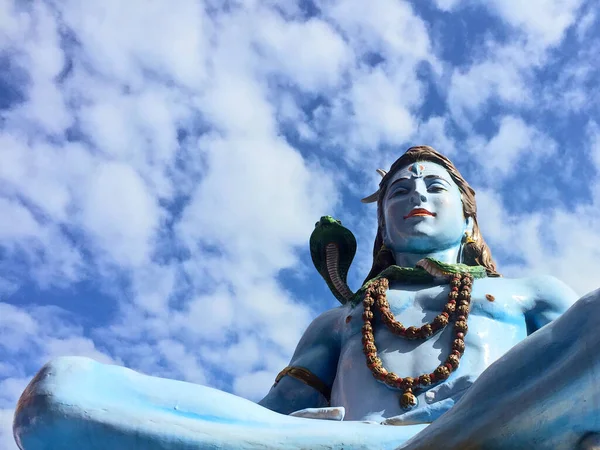 Bela Deidade Hindu Estátua Shiva Rishikesh — Fotografia de Stock