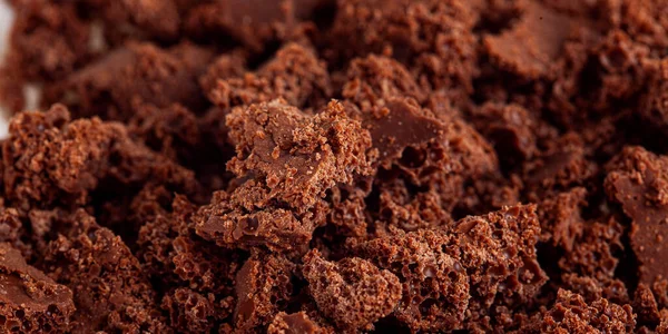 Tatlı Populer Süt Siyah Çikolata Kırıntıları Arka Plan — Stok fotoğraf