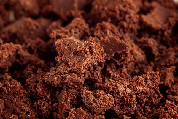 Tasty Sweet Popous Milk Black Chocolate Crashes Background — Stock Photo, Image
