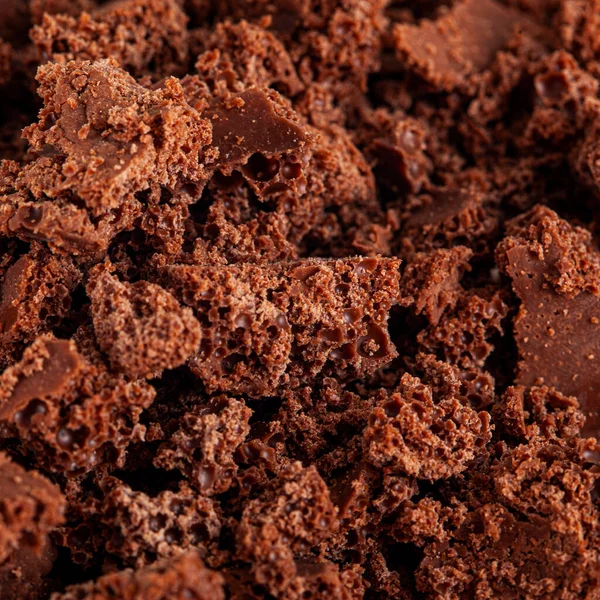 Tatlı Populer Süt Siyah Çikolata Kırıntıları Arka Plan — Stok fotoğraf