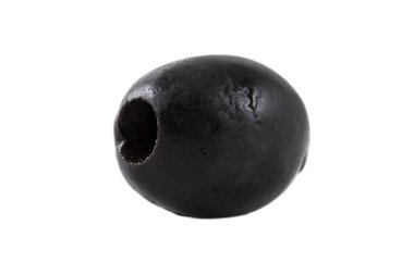 Siyah zeytin - appilatörler, beyaz arkaplanda izole edilmiş.