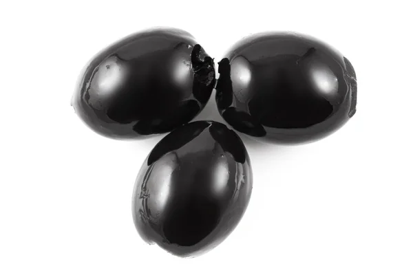 Черные Оливки Аппетиты Изолированные Белом Фоне — стоковое фото