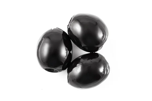Black Olives Appitizers Isolated White Background — Stock Photo, Image
