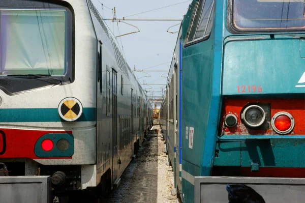 Züge Und Waggons Bahnhof Venedig — Stockfoto