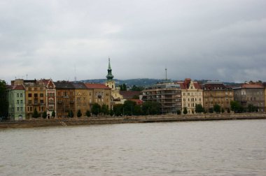 Gece Danubio Nehri Budapeşte binalar
