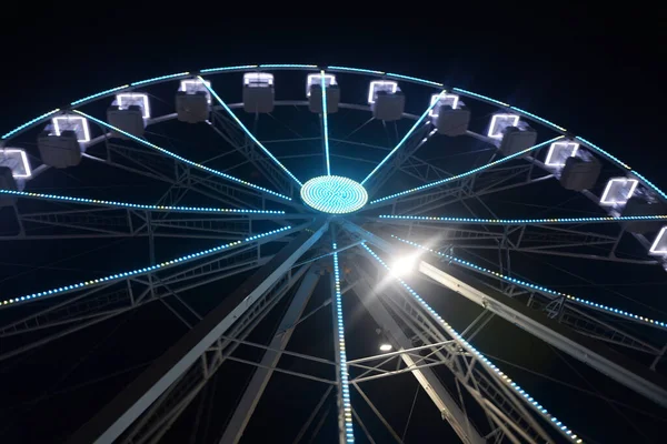 Panoramarad Mit Lichtern Der Nacht — Stockfoto