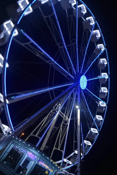 Panoramarad Mit Lichtern Der Nacht — Stockfoto