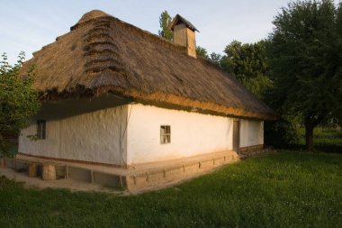 Otantik Ukraynalı köy evi.