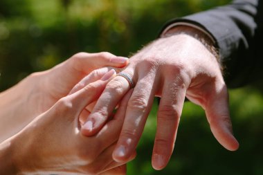 Nikah yüzükleri. Seçici odak.