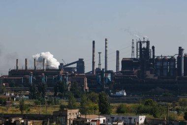 Mariupol, Ukraine - 5 Eylül 2016: Azovstal demir ve çelik işleri