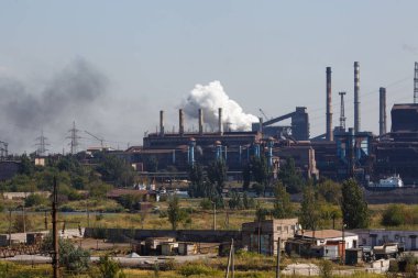 Mariupol, Ukraine - 5 Eylül 2016: Azovstal demir ve çelik işleri