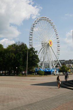 Berdyansk, Ukrayna - 31 Ağustos 2016: Central park
