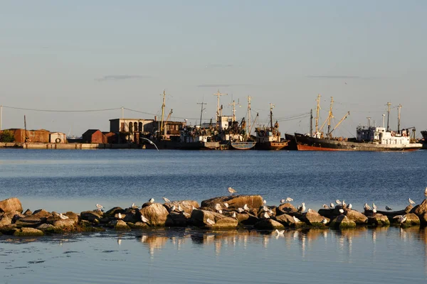 Visa att den port av Berdjansk — Stockfoto