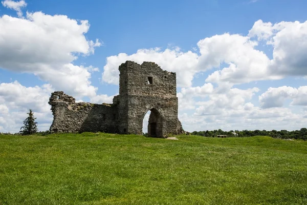 Famoso punto di riferimento ucraino: vista panoramica estiva delle rovine di un — Foto Stock