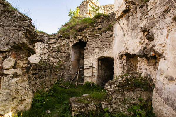 Ruins of old fortress in Chortkiv, Ukraine