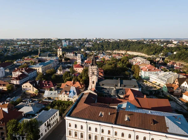 Vue aérienne de la ville de Kamianets-Podilskyi en Ukraine — Photo